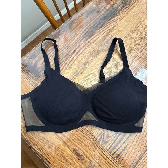 Honeylove black crossover bra mesh details size S - Picture 2 of 6